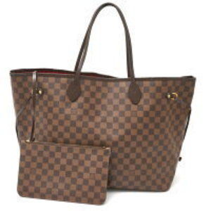 Louis Vuitton Neverfull GM Tote Shoulder Bag Ebene Leather Brown